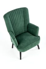 Fotel wypoczynkowy DELGADO 75 cm ciemny zielony velvet do salonu - obrazek 7