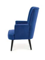 Fotel wypoczynkowy DELGADO 75 cm granatowy velvet do salonu - obrazek 2