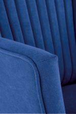 Fotel wypoczynkowy DELGADO 75 cm granatowy velvet do salonu - obrazek 3