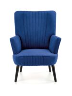 Fotel wypoczynkowy DELGADO 75 cm granatowy velvet do salonu - obrazek 6