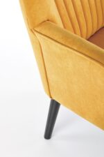 Fotel wypoczynkowy DELGADO 75 cm musztardowy velvet do salonu - obrazek 3