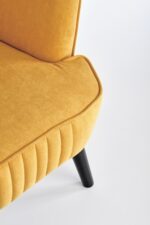 Fotel wypoczynkowy DELGADO 75 cm musztardowy velvet do salonu - obrazek 4
