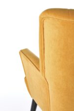 Fotel wypoczynkowy DELGADO 75 cm musztardowy velvet do salonu - obrazek 5