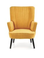 Fotel wypoczynkowy DELGADO 75 cm musztardowy velvet do salonu - obrazek 6