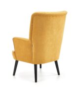 Fotel wypoczynkowy DELGADO 75 cm musztardowy velvet do salonu - obrazek 9