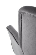 Fotel wypoczynkowy DELGADO 75 cm popielaty velvet do salonu - obrazek 6