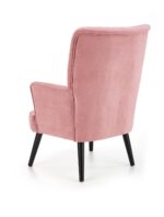 Fotel wypoczynkowy DELGADO 75 cm różowy velvet do salonu - obrazek 2