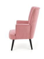 Fotel wypoczynkowy DELGADO 75 cm różowy velvet do salonu - obrazek 5