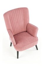 Fotel wypoczynkowy DELGADO 75 cm różowy velvet do salonu - obrazek 11