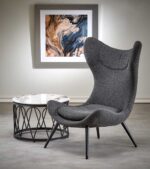 Fotel wypoczynkowy ATLANTIS 77 cm antracyt do salonu - obrazek 3