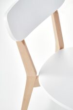 Krzesło BUGGI 45 cm naturalny / biały zestaw 2 szt do jadalni - obrazek 5
