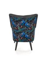 Fotel wypoczynkowy PAGONI 67 cm czarny velvet do salonu - obrazek 2
