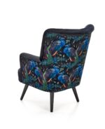 Fotel wypoczynkowy PAGONI 67 cm czarny velvet do salonu - obrazek 6