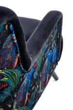Fotel wypoczynkowy PAGONI 67 cm czarny velvet do salonu - obrazek 9