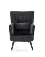 Fotel wypoczynkowy PAGONI 67 cm czarny velvet do salonu - obrazek 11