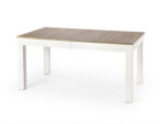 Stół rozkładany SEWERYN 160/300 cm 90x160 - 300 cm dąb sonoma / biały MDF do jadalni - obrazek 2