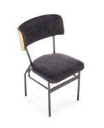 Krzesło SMART 50 cm dąb naturalny / czarny do jadalni - obrazek 2