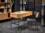 Krzesło SMART 50 cm dąb naturalny / czarny do jadalni - obrazek 5