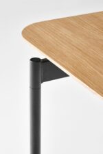 Stół rozkładany SMART 100x170 - 250 cm dąb naturalny / czarny do jadalni - obrazek 3