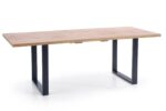 Stół rozkładany VENOM 135-185/85 cm 85x135 - 185 cm czarny, dąb wotan do jadalni - obrazek 3