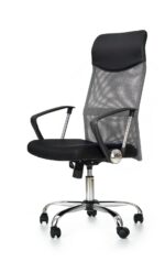 Fotel pracowniczy VIRE 61 cm popielaty do biura i gabinetu - obrazek 2