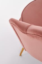 Fotel wypoczynkowy AMORINITO 81 cm różowy velvet do salonu - obrazek 2