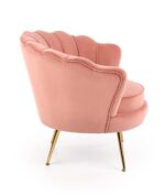 Fotel wypoczynkowy AMORINITO 81 cm różowy velvet do salonu - obrazek 3