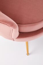 Fotel wypoczynkowy AMORINITO 81 cm różowy velvet do salonu - obrazek 7