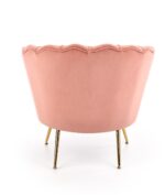 Fotel wypoczynkowy AMORINITO 81 cm różowy velvet do salonu - obrazek 8