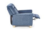 Fotel rozkładany BARD 90 cm niebieski z funkcją relax do salonu - obrazek 3