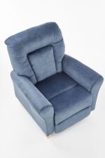 Fotel rozkładany BARD 90 cm niebieski z funkcją relax do salonu - obrazek 10