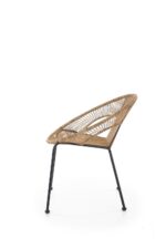 Fotel rattanowy BARI 60 cm naturalny do salonu - obrazek 3