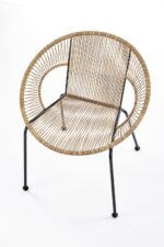 Fotel rattanowy BARI 60 cm naturalny do salonu - obrazek 9
