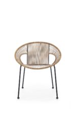 Fotel rattanowy BARI 60 cm naturalny do salonu - obrazek 10