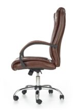 Fotel gabinetowy RELAX TILT eco skóra ciemny brąz do biura - obrazek 2