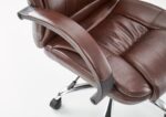 Fotel gabinetowy RELAX TILT eco skóra ciemny brąz do biura - obrazek 4