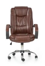 Fotel gabinetowy RELAX TILT eco skóra ciemny brąz do biura - obrazek 5