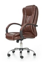 Fotel gabinetowy RELAX TILT eco skóra ciemny brąz do biura - obrazek 6