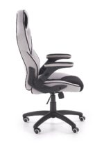 Fotel gabinetowy SONIC 68 cm jasny popielaty / czarny do biura i gabinetu - obrazek 2