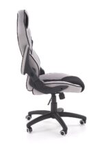 Fotel gabinetowy SONIC 68 cm jasny popielaty / czarny do biura i gabinetu - obrazek 3