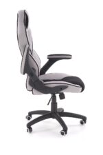 Fotel gabinetowy SONIC 68 cm jasny popielaty / czarny do biura i gabinetu - obrazek 5
