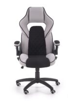 Fotel gabinetowy SONIC 68 cm jasny popielaty / czarny do biura i gabinetu - obrazek 7