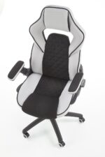 Fotel gabinetowy SONIC 68 cm jasny popielaty / czarny do biura i gabinetu - obrazek 9