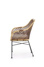 Krzesło K336 rattan naturalny naturalny / ciemny brąz do jadalni - obrazek 2