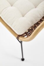 Krzesło K336 rattan naturalny naturalny / ciemny brąz do jadalni - obrazek 3