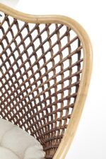 Krzesło K336 rattan naturalny naturalny / ciemny brąz do jadalni - obrazek 4