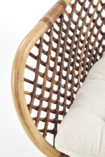 Krzesło K336 rattan naturalny naturalny / ciemny brąz do jadalni - obrazek 5