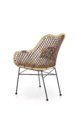 Krzesło K336 rattan naturalny naturalny / ciemny brąz do jadalni - obrazek 9