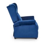Fotel rozkładany AGUSTIN 2 75 cm granatowy velvet BLUVEL z funkcją relax - obrazek 2