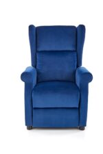 Fotel rozkładany AGUSTIN 2 75 cm granatowy velvet BLUVEL z funkcją relax - obrazek 4